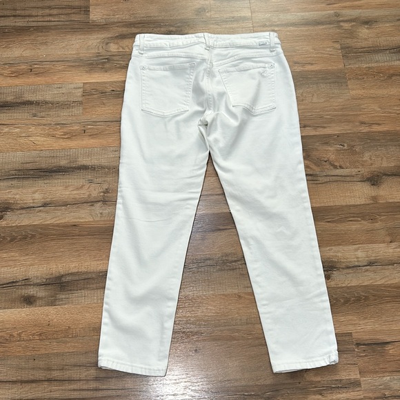 DL1961 WOMENS FLORENCE STRAIGHT ANKLE JEAN MID RISE WHITE Sz 30 - Picture 2 of 11